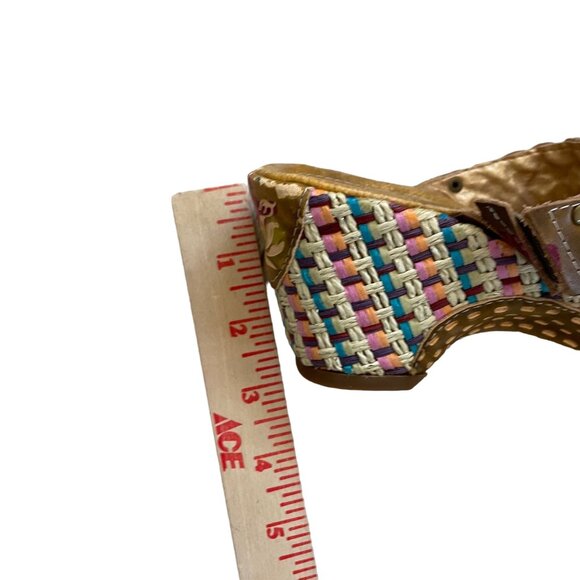 Elite By Corkys Woven Multicolor Heeled Sandals With Decorative Straps & Braided - Picture 5 of 7